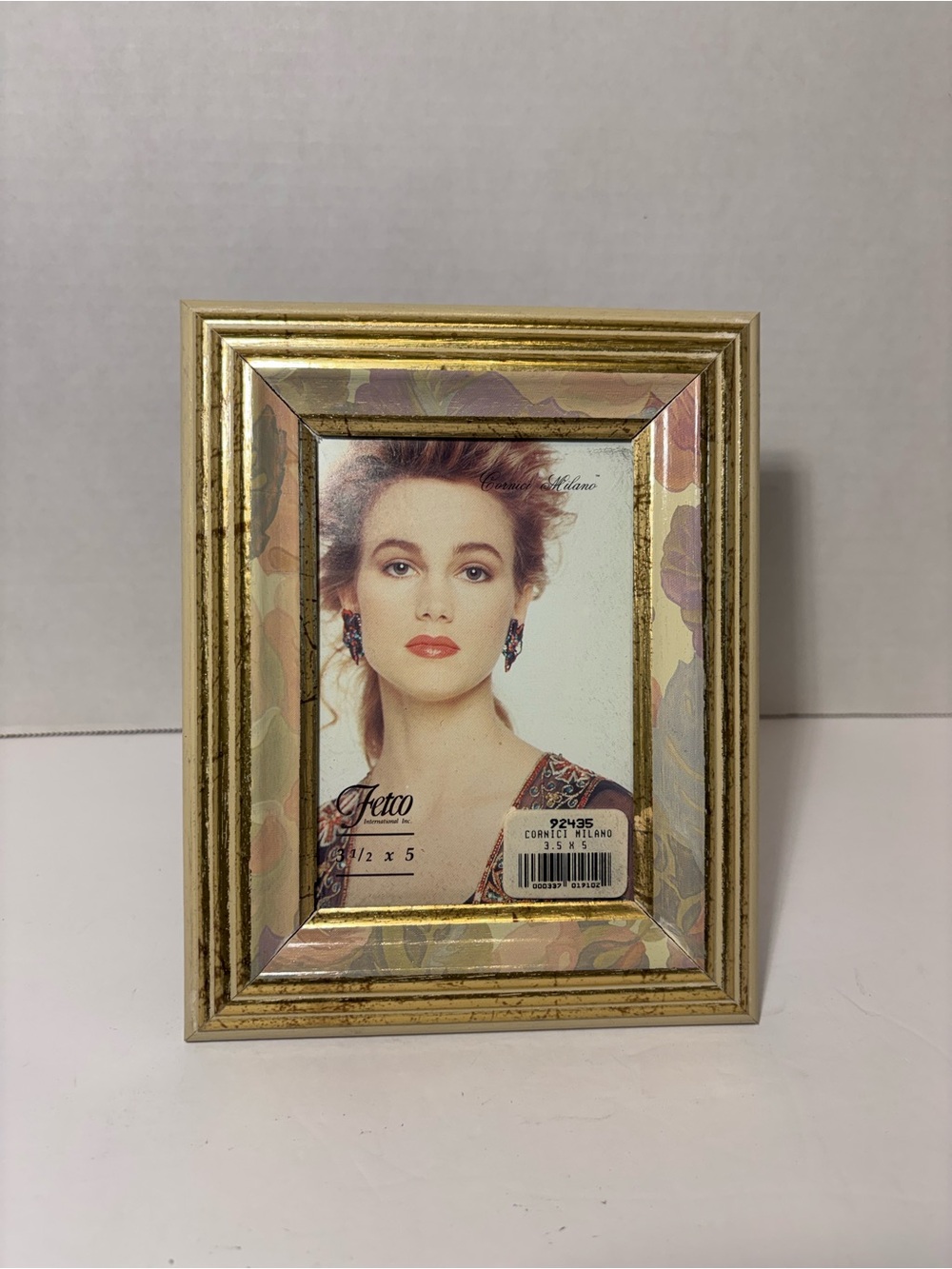 Fetco Floral Gold Accent Picture Frame Wood 3.5 X 5 Photo Cornici Milano #92435